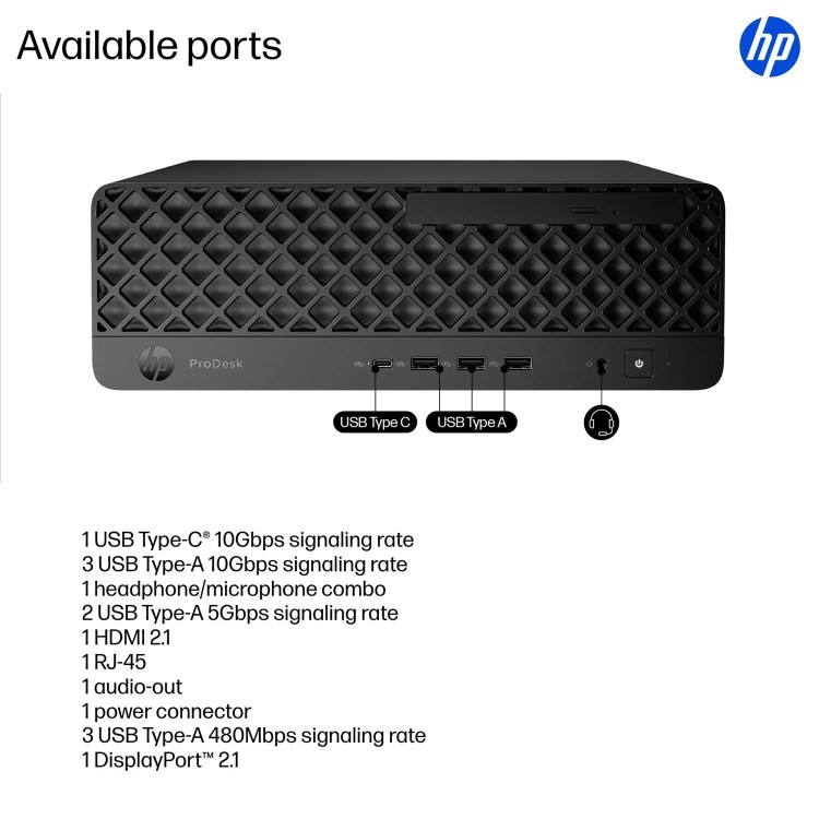 HP ProDesk 4 SFF G1i AI Intel Core Ultra 5 235 8GB RAM 256GB SSD Windows 11 Pro Desktop PC
