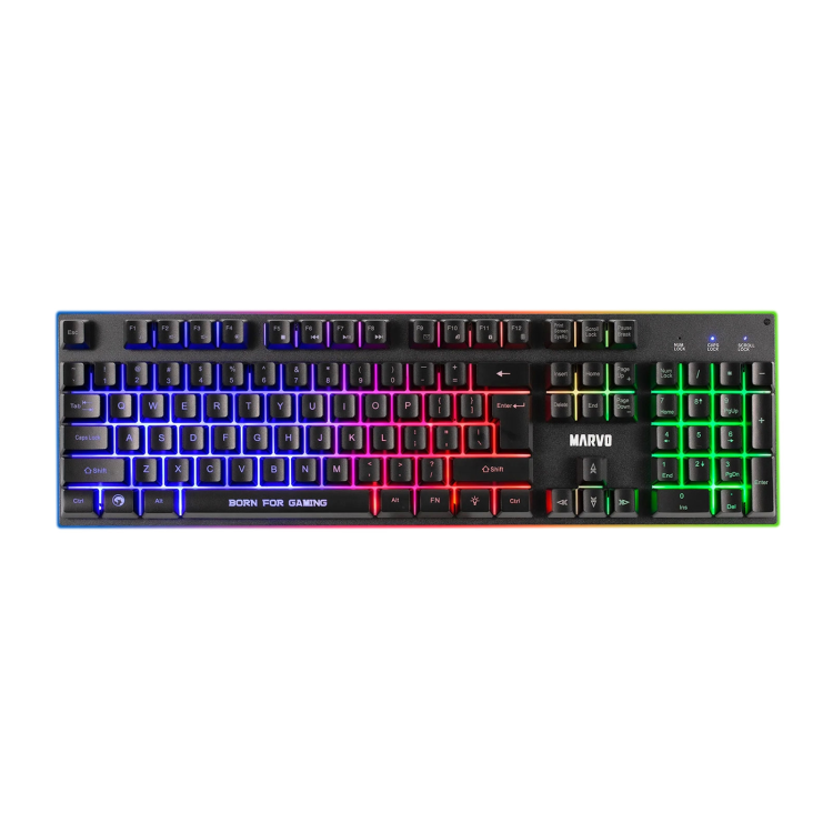 Marvo CM416-UK Wired Gaming Keyboard Black with Mouse Headset and Mat Bundle