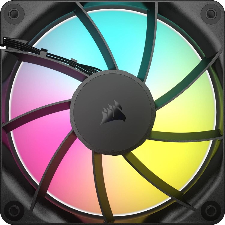 120MM FAN - CORSAIR RS120 RS ARGB PWM DAISY CHAIN 4 PIN, TRIPLE PACK, BLACK