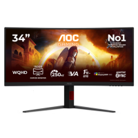 AOC G4 34" Fast VA WQHD 250Hz 0.3ms Curved Gaming Monitor