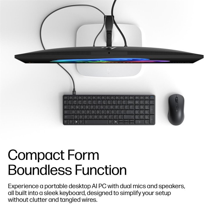 HP EliteBoard G1a Next Gen AI AMD Ryzen AI 5 PRO 340 24GB RAM 512GB SSD Windows 11 Pro Keyboard PC