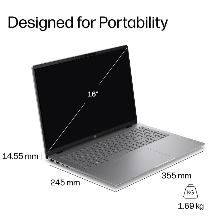 HP OmniBook 5 Intel Core Ultra 7 16GB RAM 512GB SSD 16 Inch Windows 11 Home Laptop