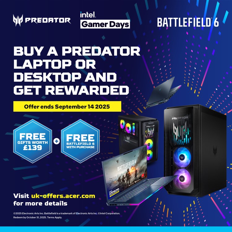 Acer Predator PO3-665 Intel Core i5 14400F 16GB RAM 512GB SSD RTX 5060 Windows 11 Gaming PC