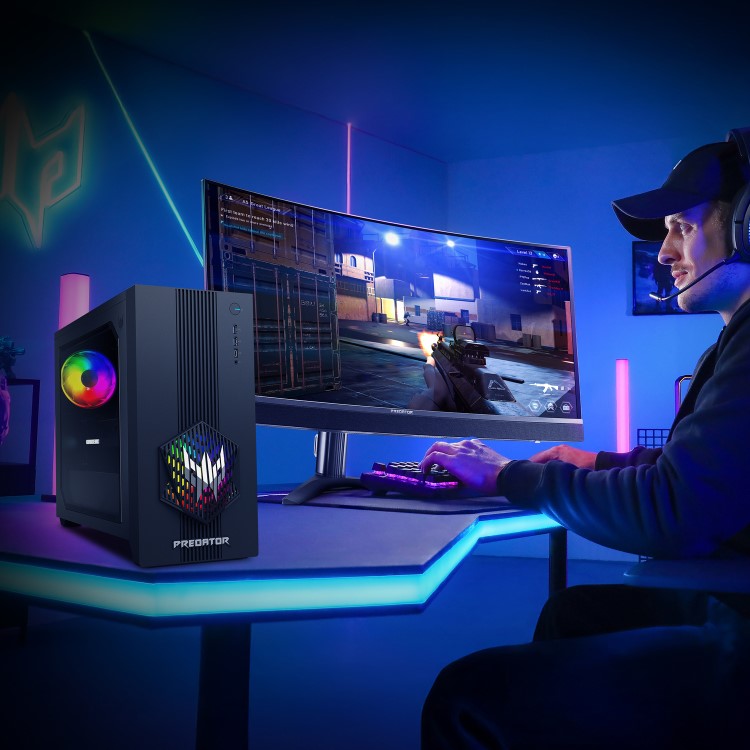 Acer Predator PO3-665 Intel Core i5 14400F 16GB RAM 512GB SSD RTX 5060 Windows 11 Gaming PC