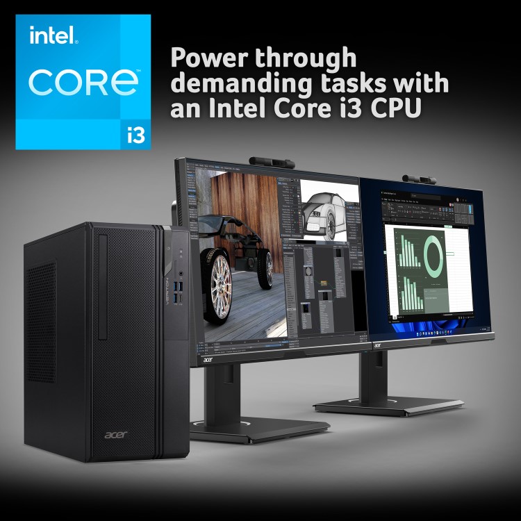 Acer Veriton 2000 Mid Tower Intel Core i3-14100 8GB RAM 256GB SSD Windows 11 Pro Desktop PC