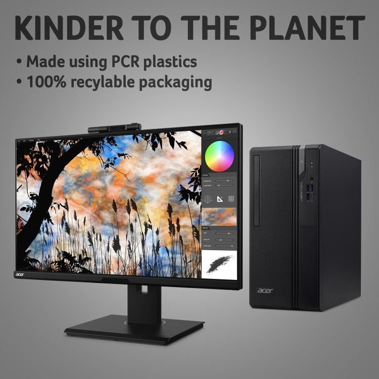 Acer Veriton 2000 Mid Tower Intel Core i3-14100 8GB RAM 256GB SSD Windows 11 Pro Desktop PC