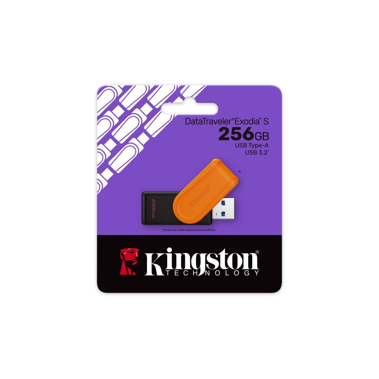 Kingston DataTraveler Exodia S 256GB Portable USB 3.2 Flash Drive