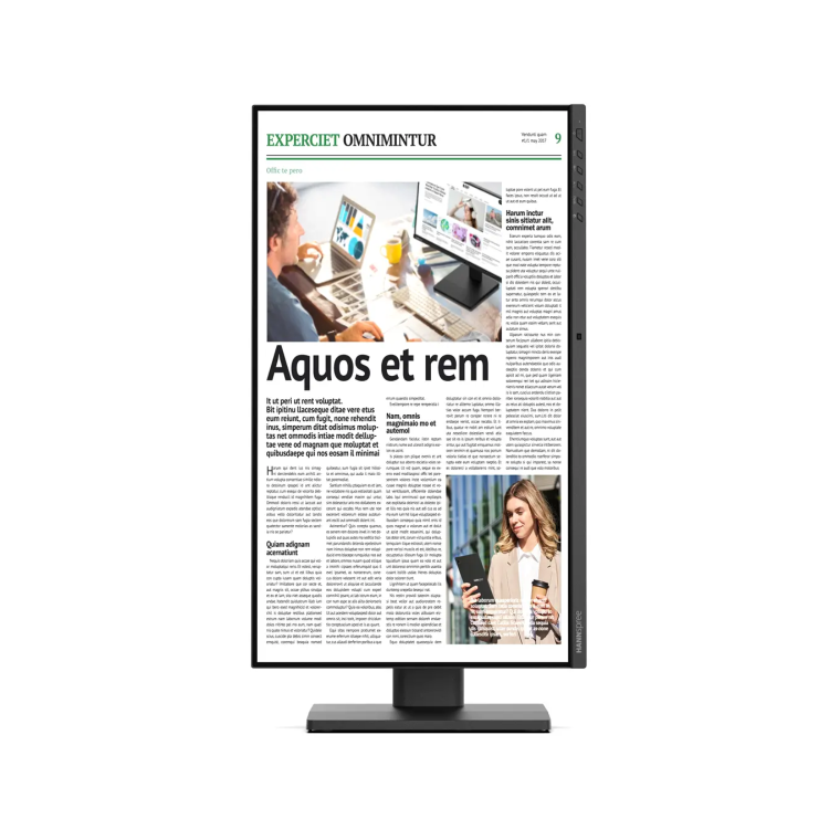 HANNspree 23.8" Hybri Paperlike TN Transflective LCD Full HD Eye-Care USB-C Height-Adjustable Monitor