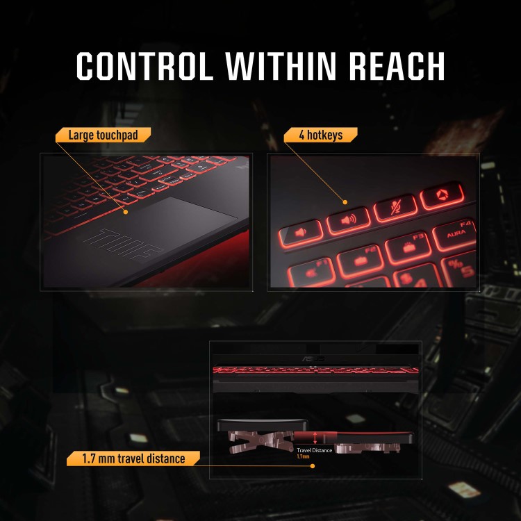 ASUS TUF A16 AMD Ryzen 7 16GB RAM 512GB SSD GeForce RTX 4050 144Hz 16 Inch Windows 11 Gaming Laptop