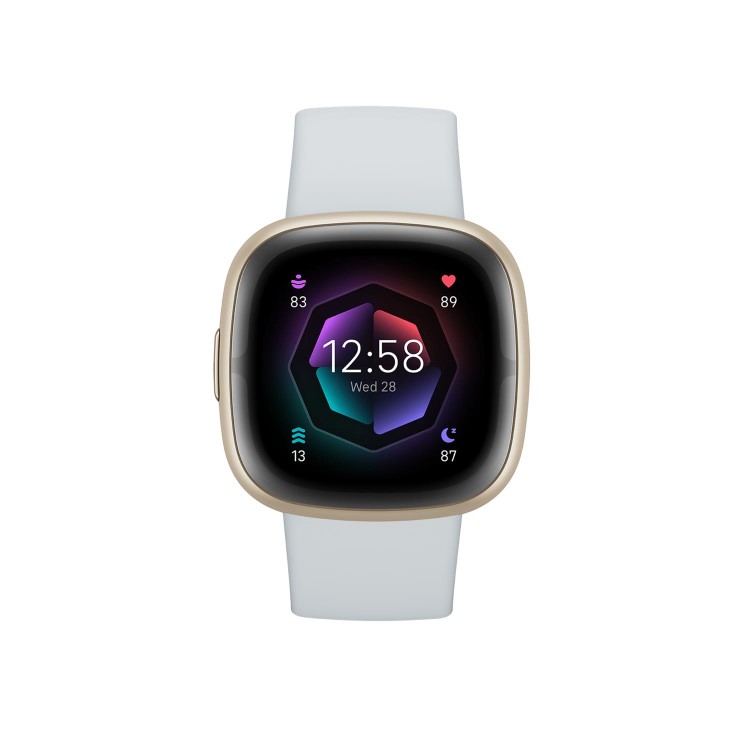 Fitbit Sense 2 Soft Gold Aluminium with Blue Mist Band Bluetooth Smartwatch