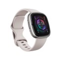 FB521SRWT Fitbit Sense 2 Platinum Aluminium with Lunar White Band Bluetooth Smartwatch