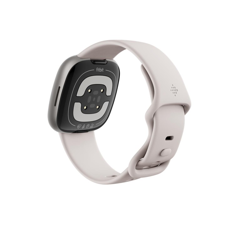 Fitbit Sense 2 Platinum Aluminium with Lunar White Band Bluetooth Smartwatch
