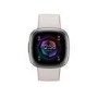 Fitbit Sense 2 Platinum Aluminium with Lunar White Band Bluetooth Smartwatch