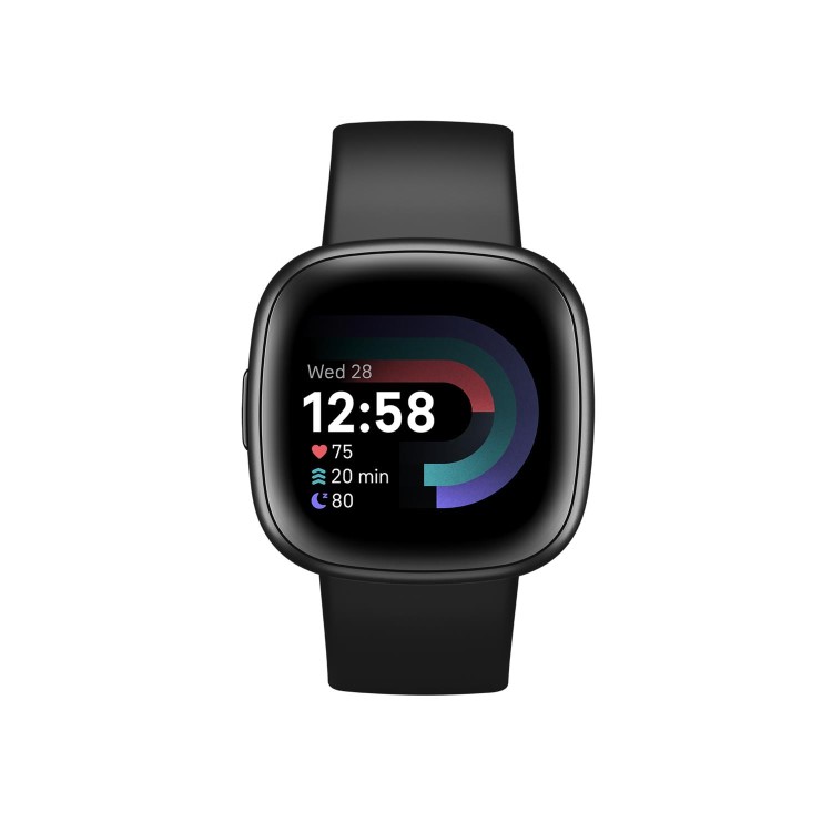 Fitbit Versa 4 Graphite Aluminium with Black Band Bluetooth Smartwatch