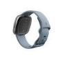 Fitbit Vers 4 Platinum Aluminium with Waterfall Blue Band Bluetooth Smartwatch