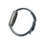 Fitbit Vers 4 Platinum Aluminium with Waterfall Blue Band Bluetooth Smartwatch