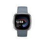 Fitbit Vers 4 Platinum Aluminium with Waterfall Blue Band Bluetooth Smartwatch