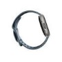 Fitbit Vers 4 Platinum Aluminium with Waterfall Blue Band Bluetooth Smartwatch