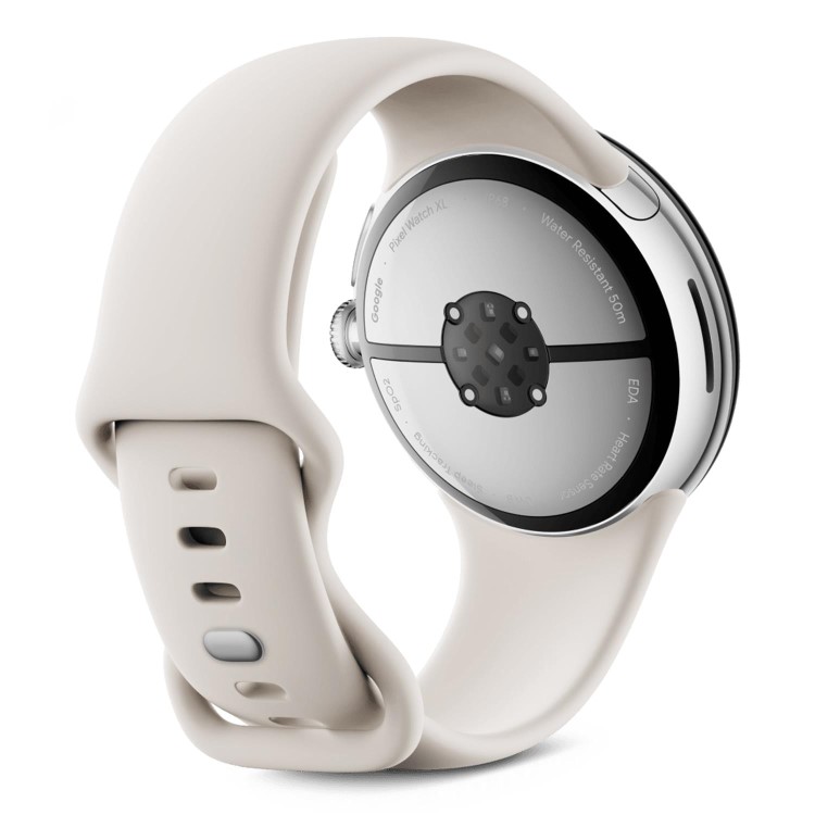 Google Pixel Watch 3 45mm Polished Silver Auminium Case with Porcelain Active Band Wi-FI Smartwatch