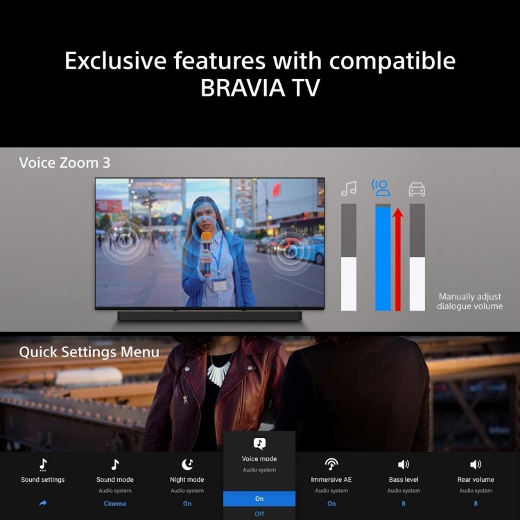 Sony HTA7100KIT BRAVIA Theatre Bar 7.1.2 Dolby Atmos Soundbar System – Built-in Subwoofer 360 Spatial Sound 4K/8K HDR Home Cinema Audio