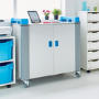 LapCabby 32 Laptops or Chromebooks up to 17" Vertical Charging Trolley