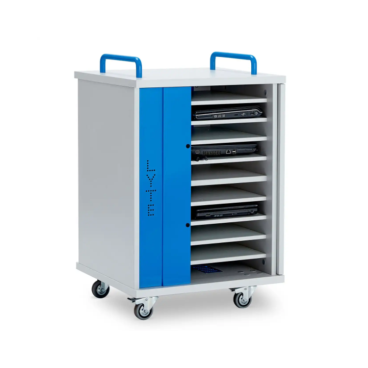 LapCabby Lyte Single Door 10 Laptops or Chromebooks and Tablets up to 15.6" Charging Trolley