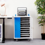 LapCabby Lyte Single Door 10 Laptops or Chromebooks and Tablets up to 15.6" Charging Trolley