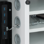 LapCabby Lyte Single Door 10 Laptops or Chromebooks and Tablets up to 15.6" Horizontal Charging Trolley
