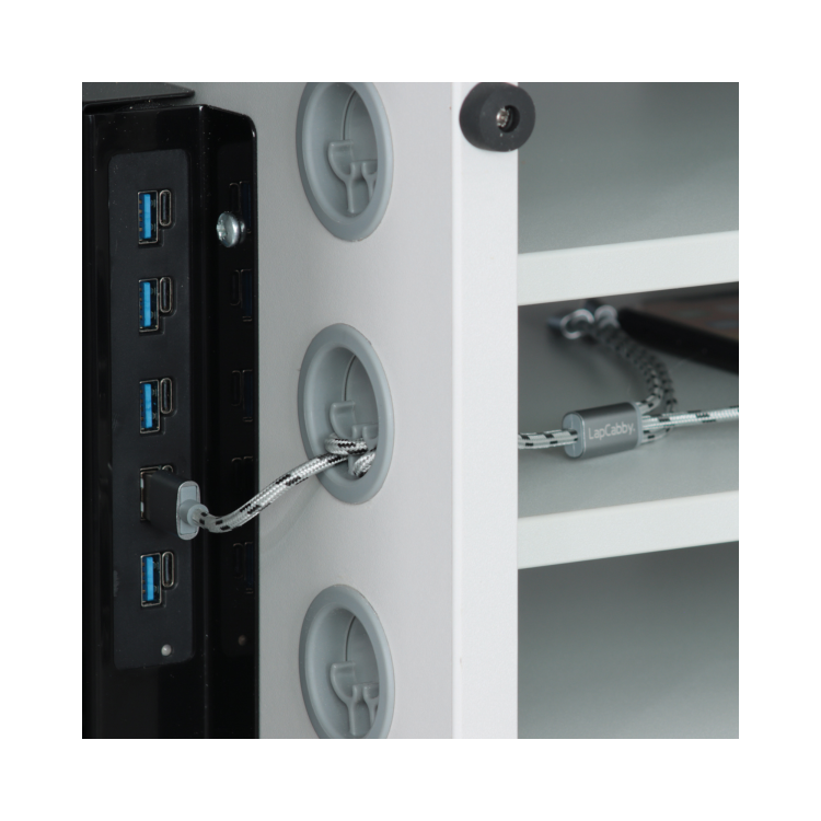 LapCabby Lyte Single Door 10 Laptops or Chromebooks and Tablets up to 15.6" Horizontal Charging Trolley