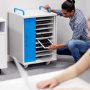 LapCabby Lyte Single Door 10 Laptops or Chromebooks and Tablets up to 15.6" Horizontal Charging Trolley