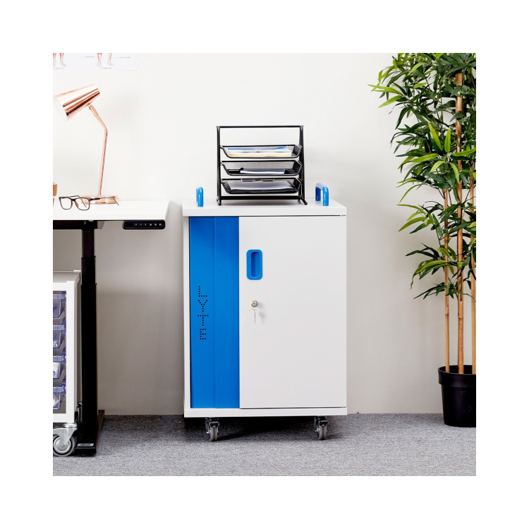 LapCabby Lyte Single Door 10 Laptops or Chromebooks and Tablets up to 15.6" Horizontal Charging Trolley