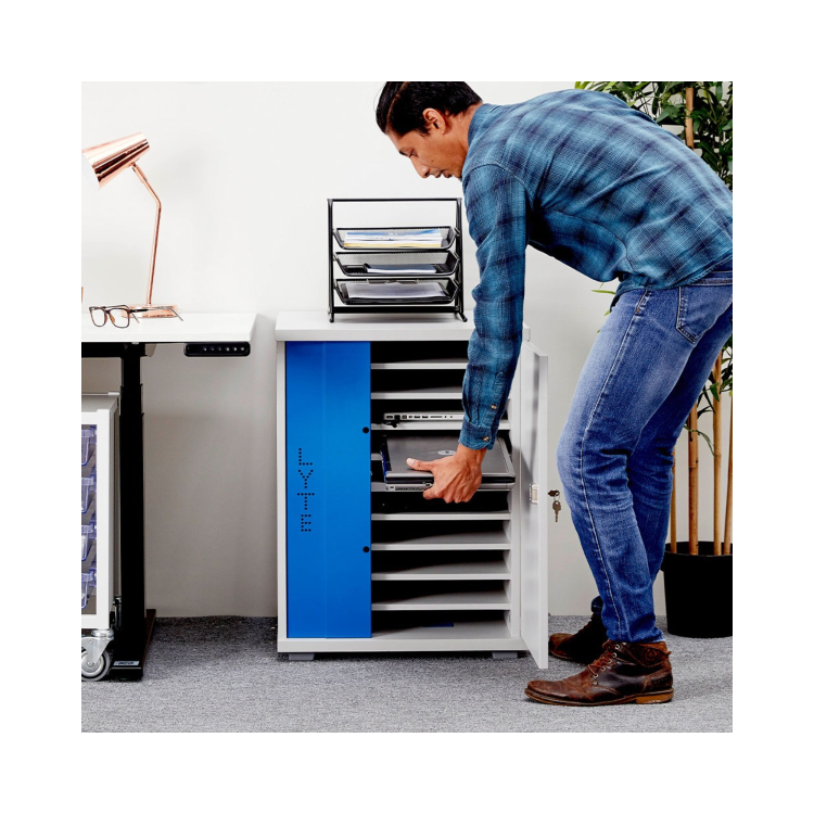 LapCabby Lyte Single Door 10 Laptops or Chromebooks and Tablets up to 15.6" Charging Cabinet