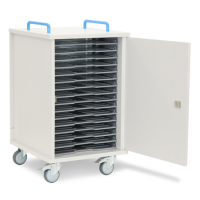 LapCabby Lyte Single Door 16 Laptops or Chromebooks and Tablets up to 15.6" Charging Trolley