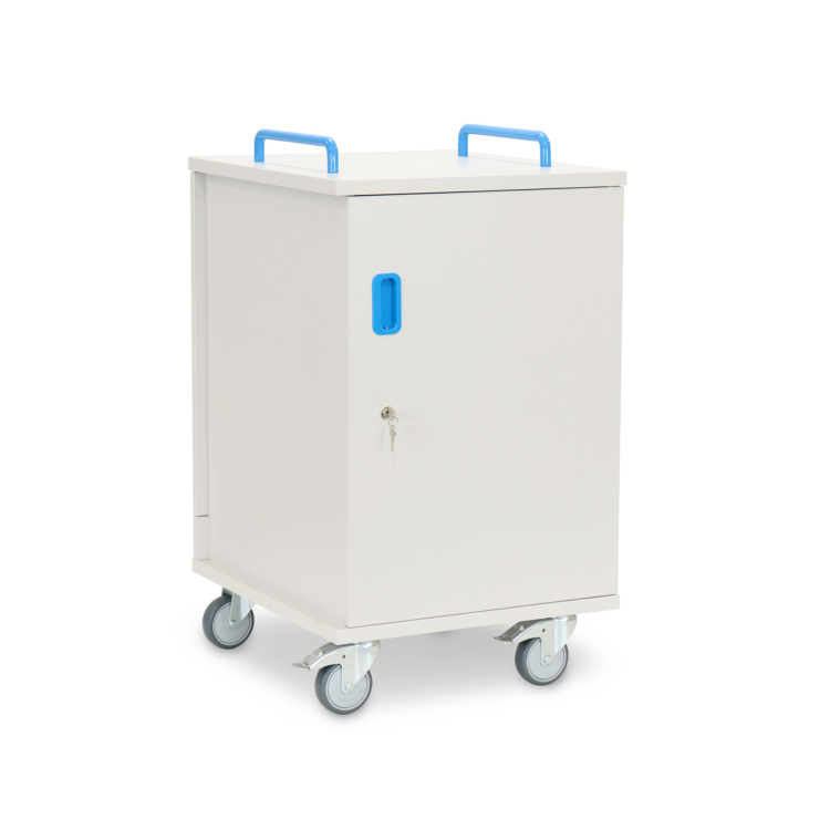 LapCabby Lyte Single Door 16 Laptops or Chromebooks and Tablets up to 15.6" Charging Trolley