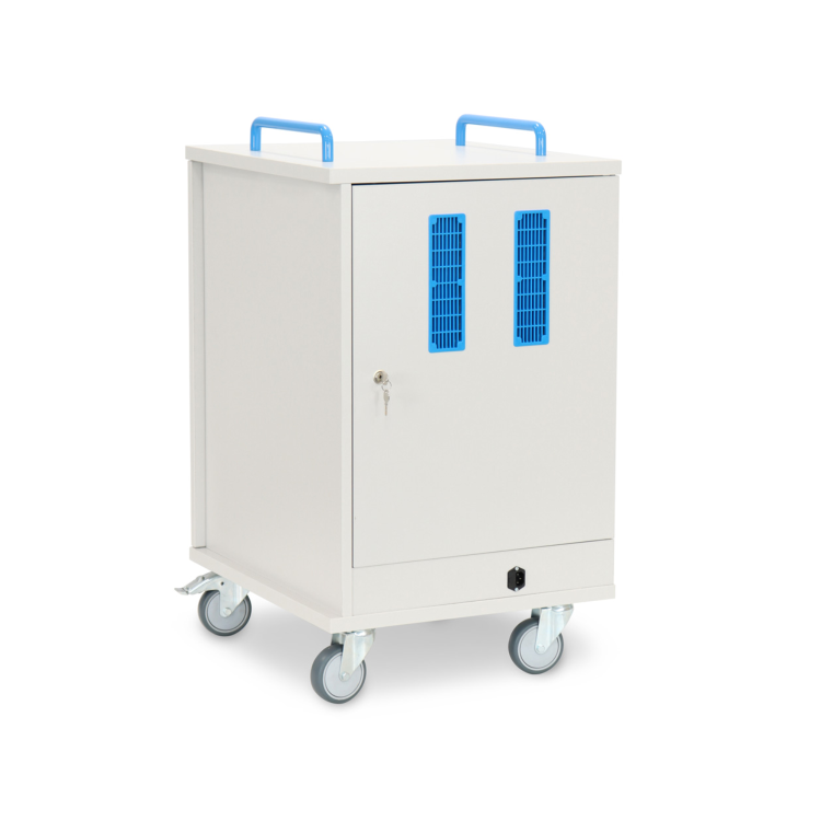 LapCabby Lyte Single Door 16 Laptops or Chromebooks and Tablets up to 15.6" Charging Trolley