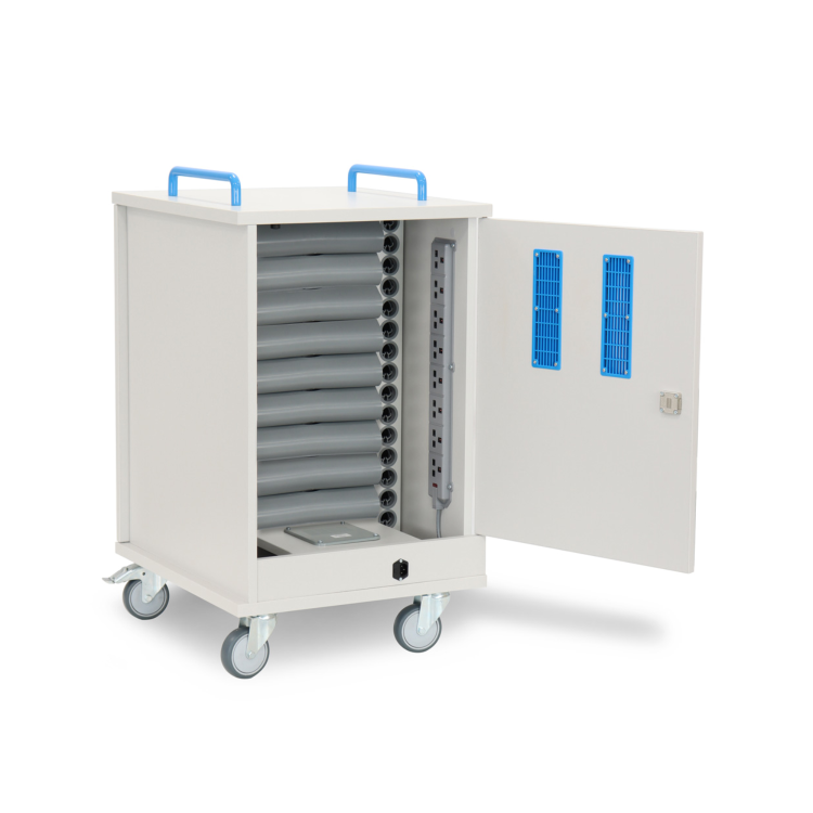 LapCabby Lyte Single Door 16 Laptops or Chromebooks and Tablets up to 15.6" Charging Trolley