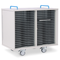 LapCabby Lyte Double Door 32 Laptops or Chromebooks and Tablets up to 15.6" Charging Trolley