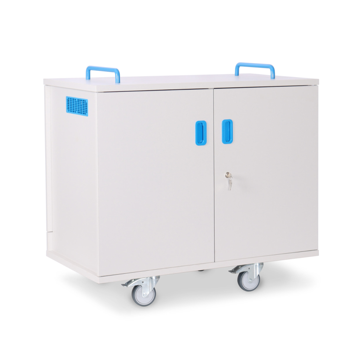LapCabby Lyte Double Door 32 Laptops or Chromebooks and Tablets up to 15.6" Charging Trolley
