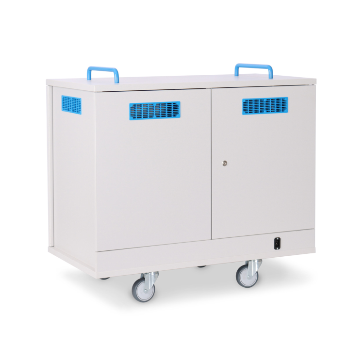 LapCabby Lyte Double Door 32 Laptops or Chromebooks and Tablets up to 15.6" Charging Trolley