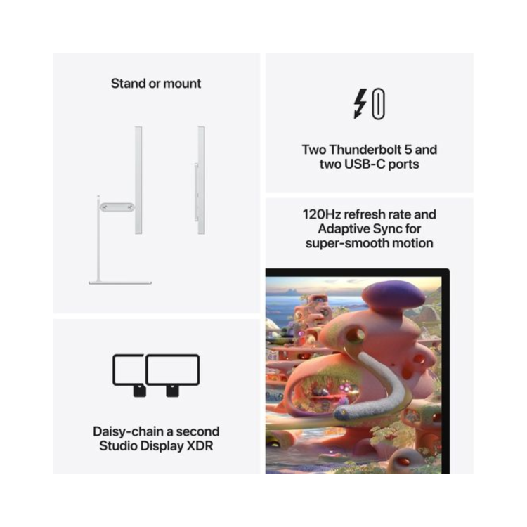 Apple Studio Display XDR 27" 5K Retina Standard Glass Tilt & Height-Adjustable Monitor