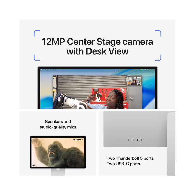 Apple Studio Display 27" 5K Retina Standard Glass Tilt-Adjustable Monitor