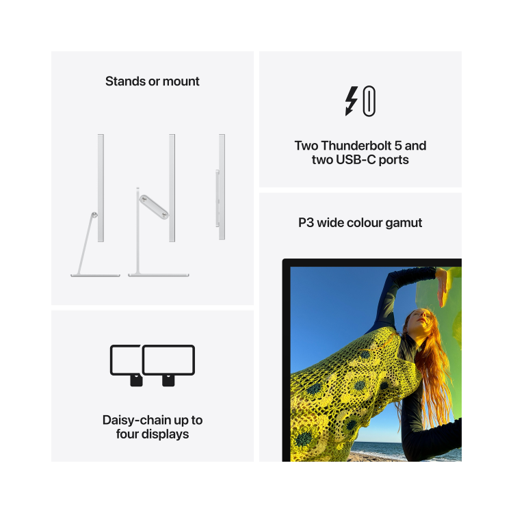 Apple Studio Display 27" 5K Retina Standard Glass Tilt-Adjustable Monitor