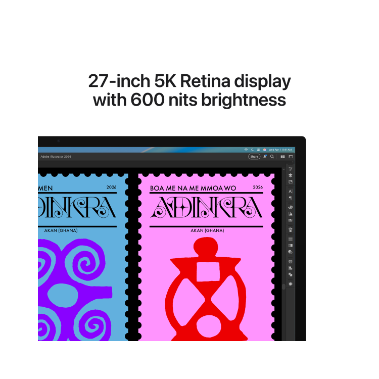 Apple Studio Display 27" 5K Retina Nano-Texture Glass Tilt-Adjustable Monitor