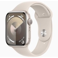 Refurbished Apple Watch Series 9 GPS 45mm Starlight Aluminium Case with Starlight Sport Band  M/L