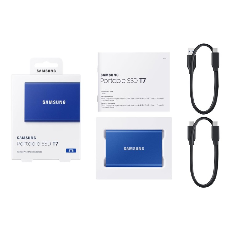 Samsung T7 External Portable SSD 2TB Blue