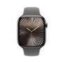 Apple Watch Series 10 GPS + Cellular 46mm Natural Titanium Case with Stone Grey Sport Band - S/M