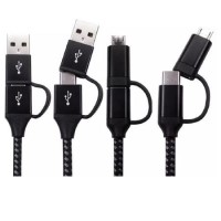OEM 1.5 Meter Type C to Type C + USB Micro Braided Cable