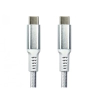 OEM 1 Meter USB-C to USB-C Male to Male 100W White Braided Cable 