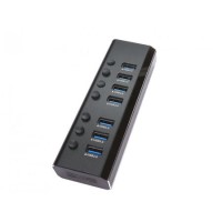 OEM 7 Port USB 3.0 Metal Shell hub With Power Supply