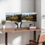 Box Opened electriQ Premium Spring Assisted Dual Monitor Arm